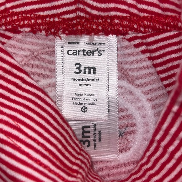 🛍 Little BABIES SANTA PAJAMA BOTTOMS SIZE 3 MONTHS 🛍 - Picture 3 of 5